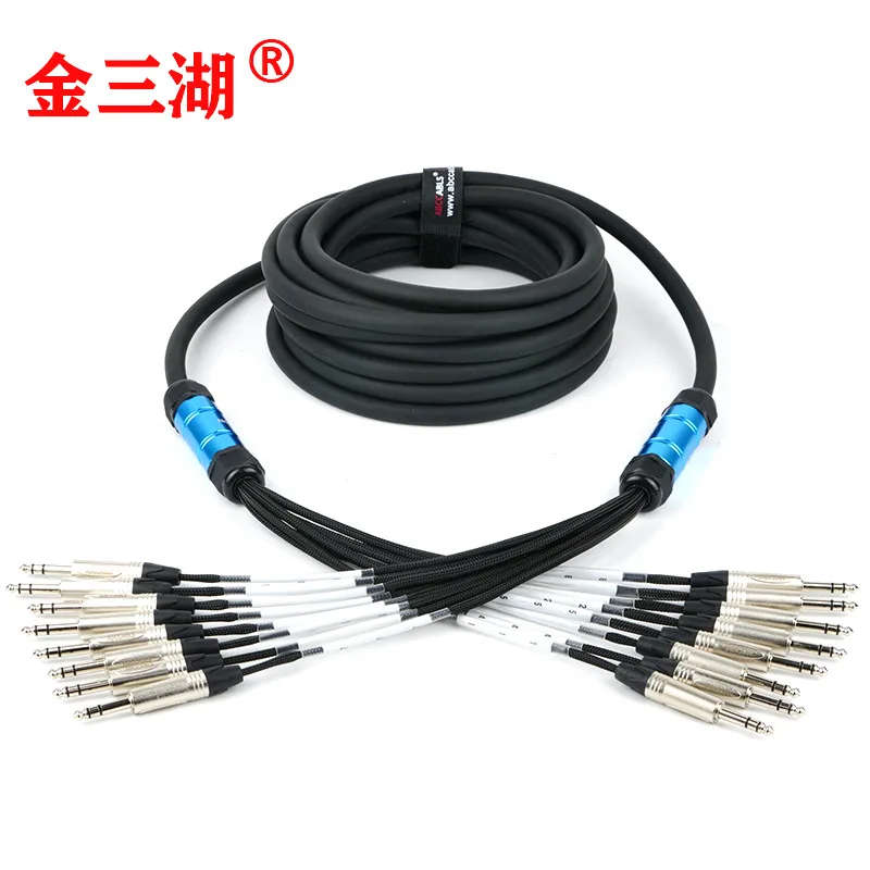

8-Channel 6.35mm Stereo Plug Audio Cable 3-Core Connection for Multi-Channel Stage Lighting Equipment Enhanced Audio Signal