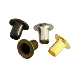 100set occhiello in ottone senza rondella 1.5mm/2mm/2.5mm passacavo per riparazione artigianale in pelle anello per occhi rotondo scarpe borsa abbigliamento cintura in pelle cappello