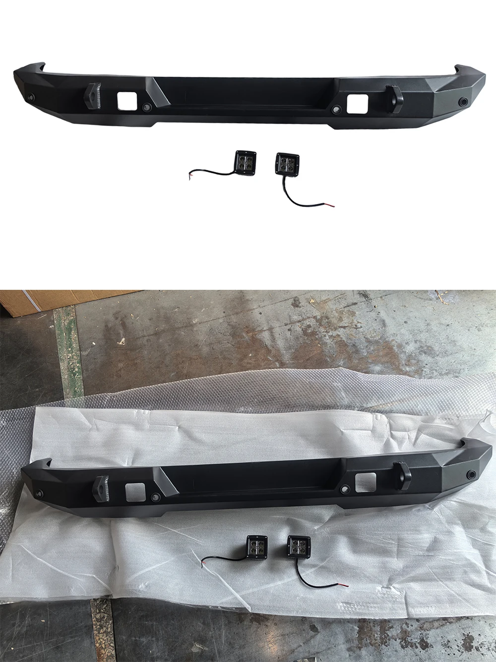 

JL Rear Bumper Upgrade Storm Series (Gen 1) Includes 2 Lights | for JL 2018+ Models| JL1349 Steel Construction