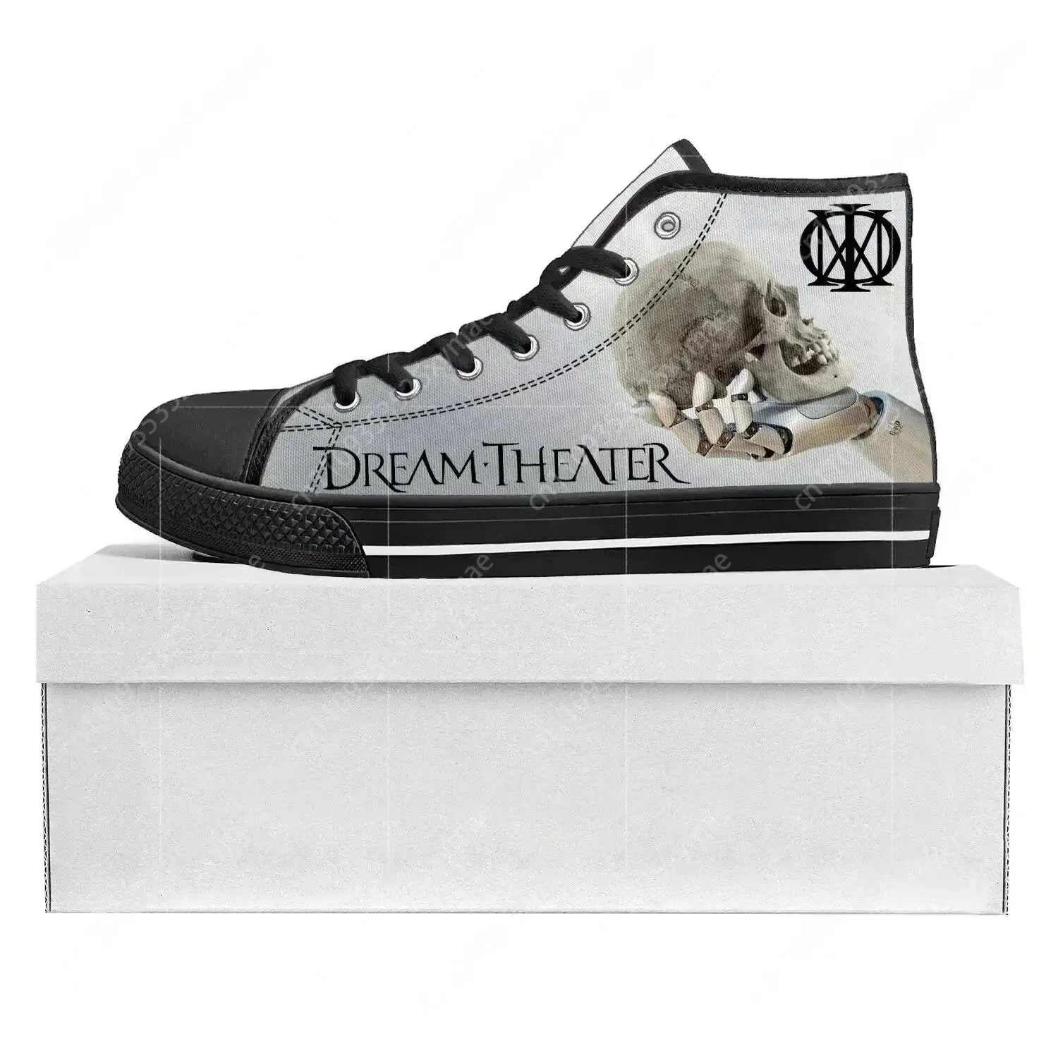 Dream Theater Rock Band Music Top High Quality Sneakers Mens Womens Teenager Canvas Sneaker Casual Couple Shoes Custom Shoe