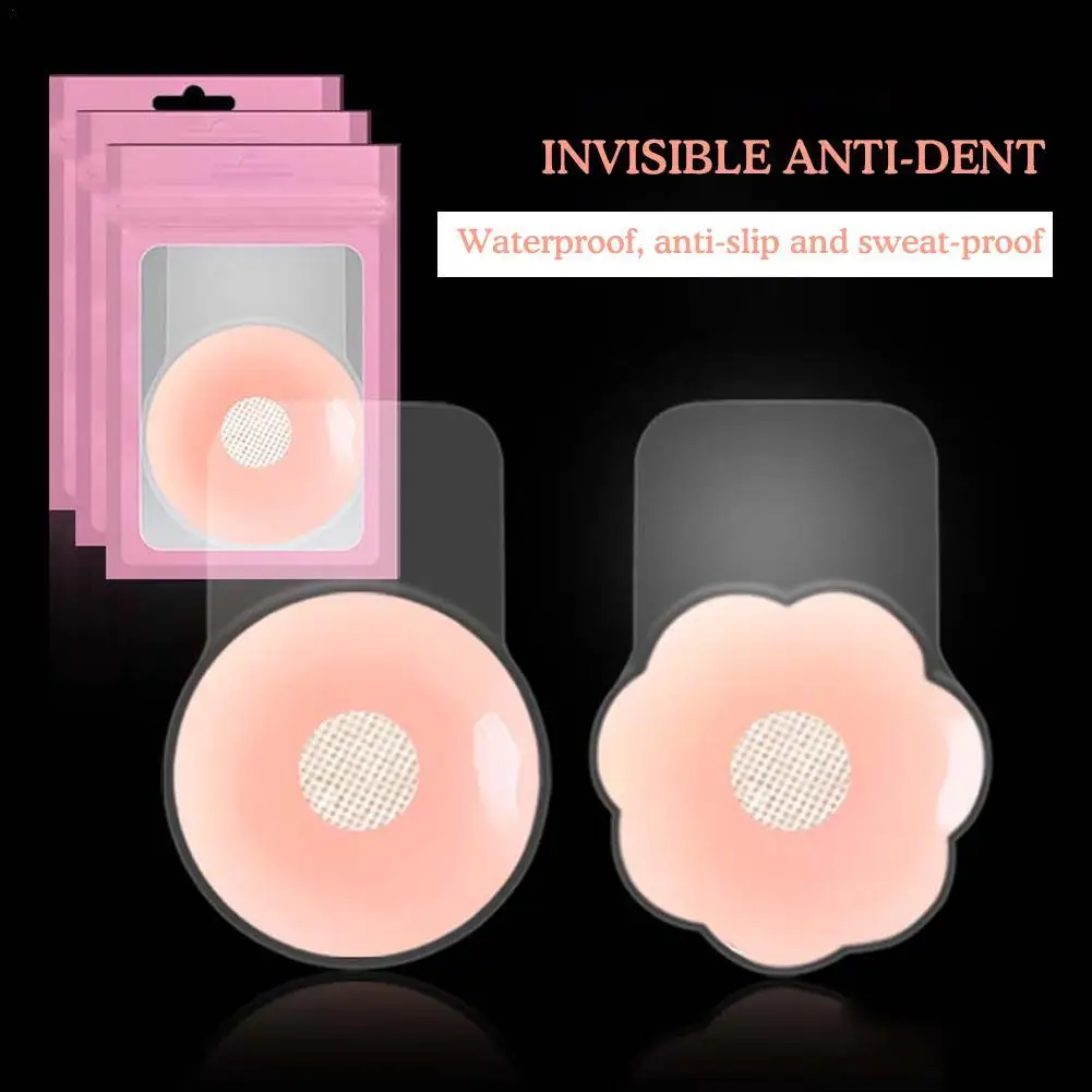 Silicone Breast Lift Tape Invisible Nipple Tape With Rabbit Ear Lift Tape Silicone Chest Lift Patch Breast Petals Tuck Chest