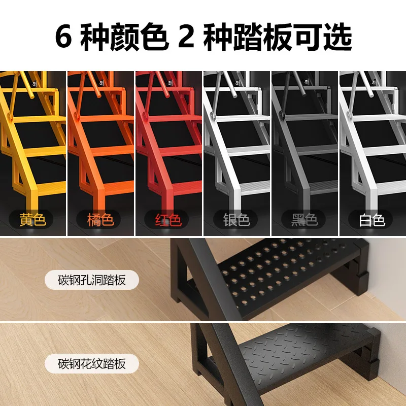 سلم قابل للطي على الحائط، سلم منزلي، جدار جانبي، سلم علوي، شقة صغيرة داخلية مزدوجة