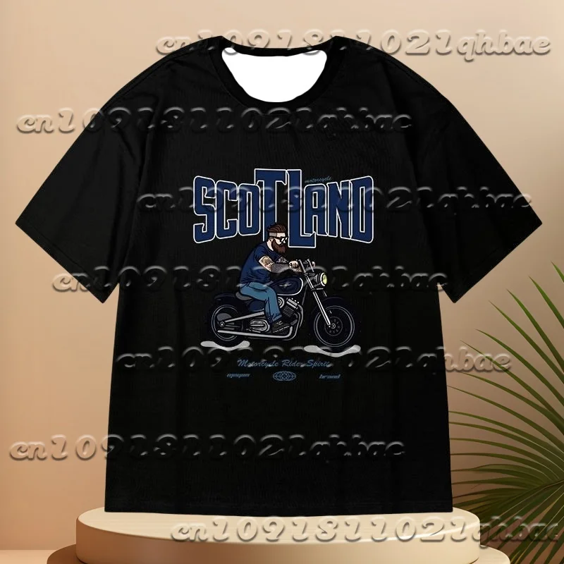 

2025 Men's And Women's Motorcycle Casual Loose Short Sleeved T-Shirt Summer New Quick Drying Motorcycle Short Sleeved Shirt
