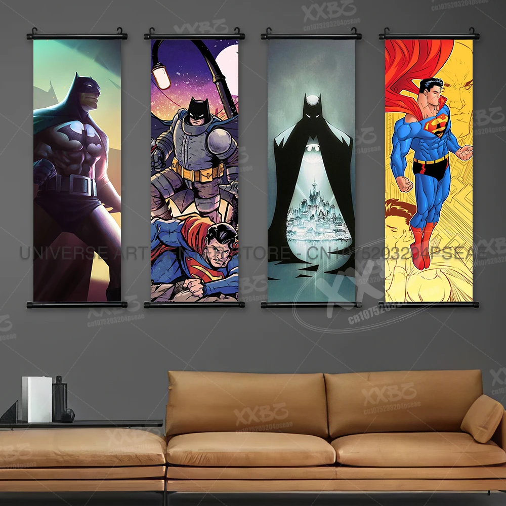 Movie Justice League Poster Joker Home Decor Hanging Painting Superman Wall Artwork Scroll Picture Wonder Woman Room Decorations