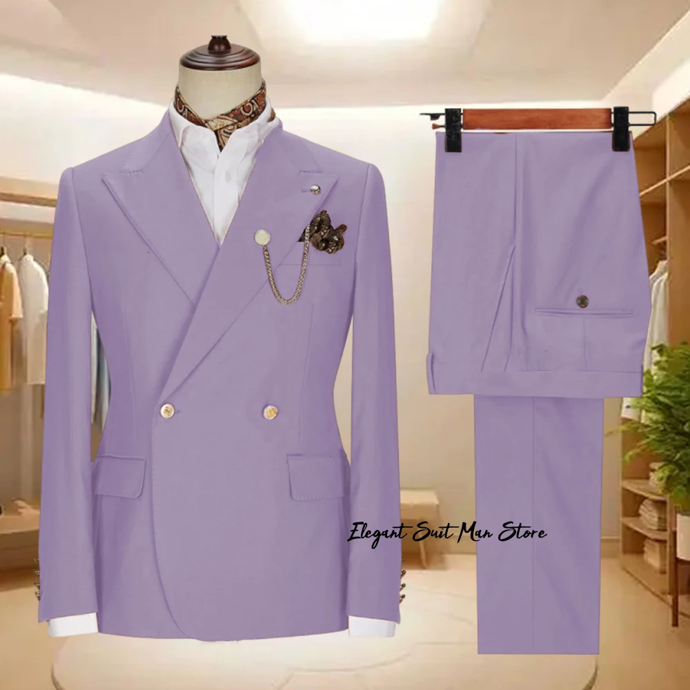 솔리드 컬러 클래식 남성 정장 2피스 세트 블랙 수트 세트 수트 팬츠 재킷 비즈니스 블레이저 수트 세트 신랑 예복 세트