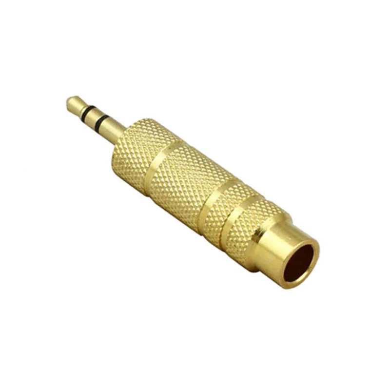 

one Piece Golden 3.5mm Stereo Male to 6.35 mm Female Female Adapter