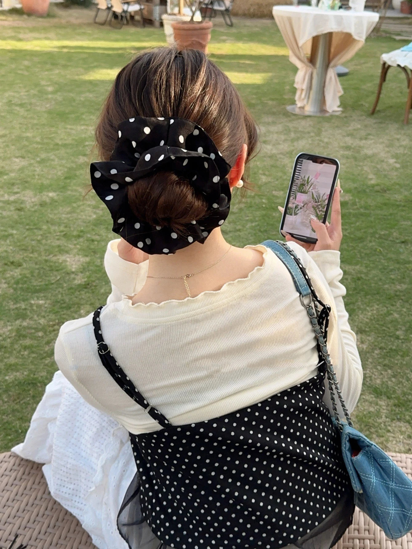 Retro Polka Dot Headband for Women