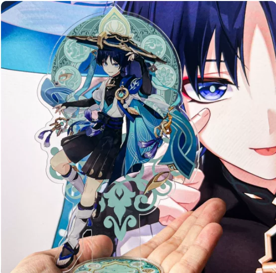 15cm Anime Genshin Impact Furina Acrylic Double-Sided Stand Figure Model Plate Cosplay Collection Desktop Decor Gifts LX