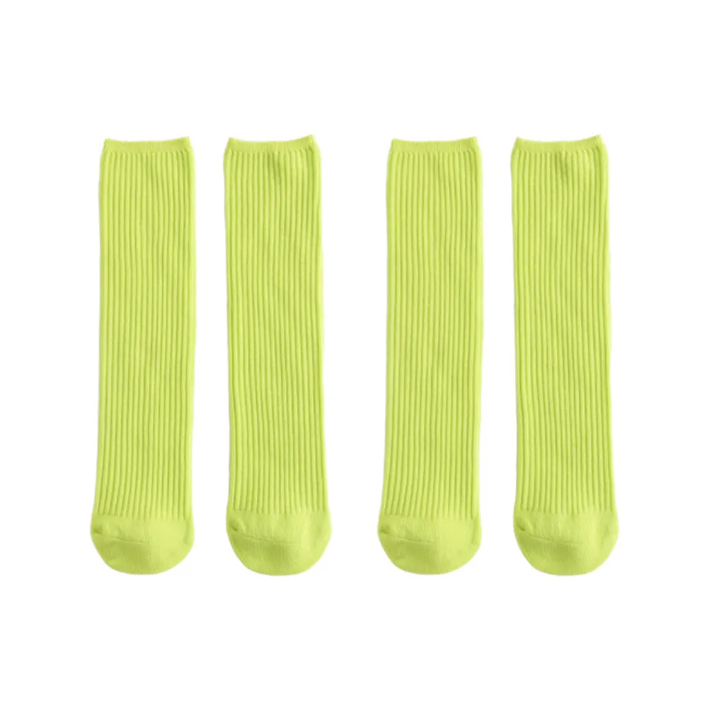 

2Pairs Mid-Calf Length Cotton Socks Adults Solid Color Breathable Absorbent Comfortable Socks Suitable Daily Wear