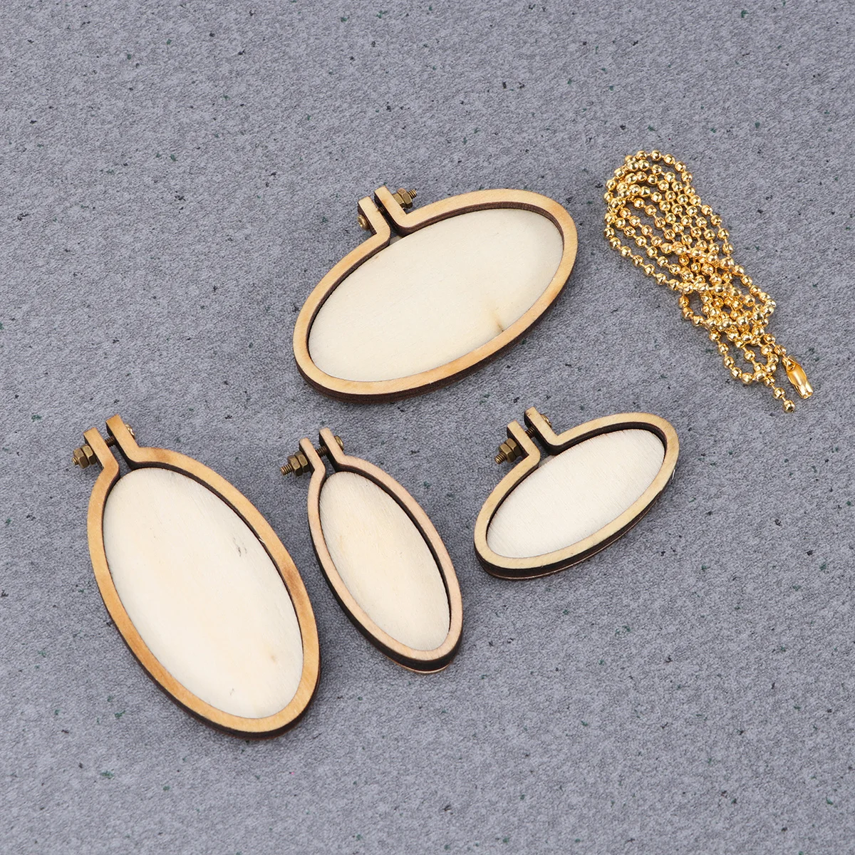 

5 pcs Wooden Embroidery Hoops Set 6X3Cm 4.6X2.3Cm Elliptical Frames For Cross Stitch Diy Sewing Craft Handmade