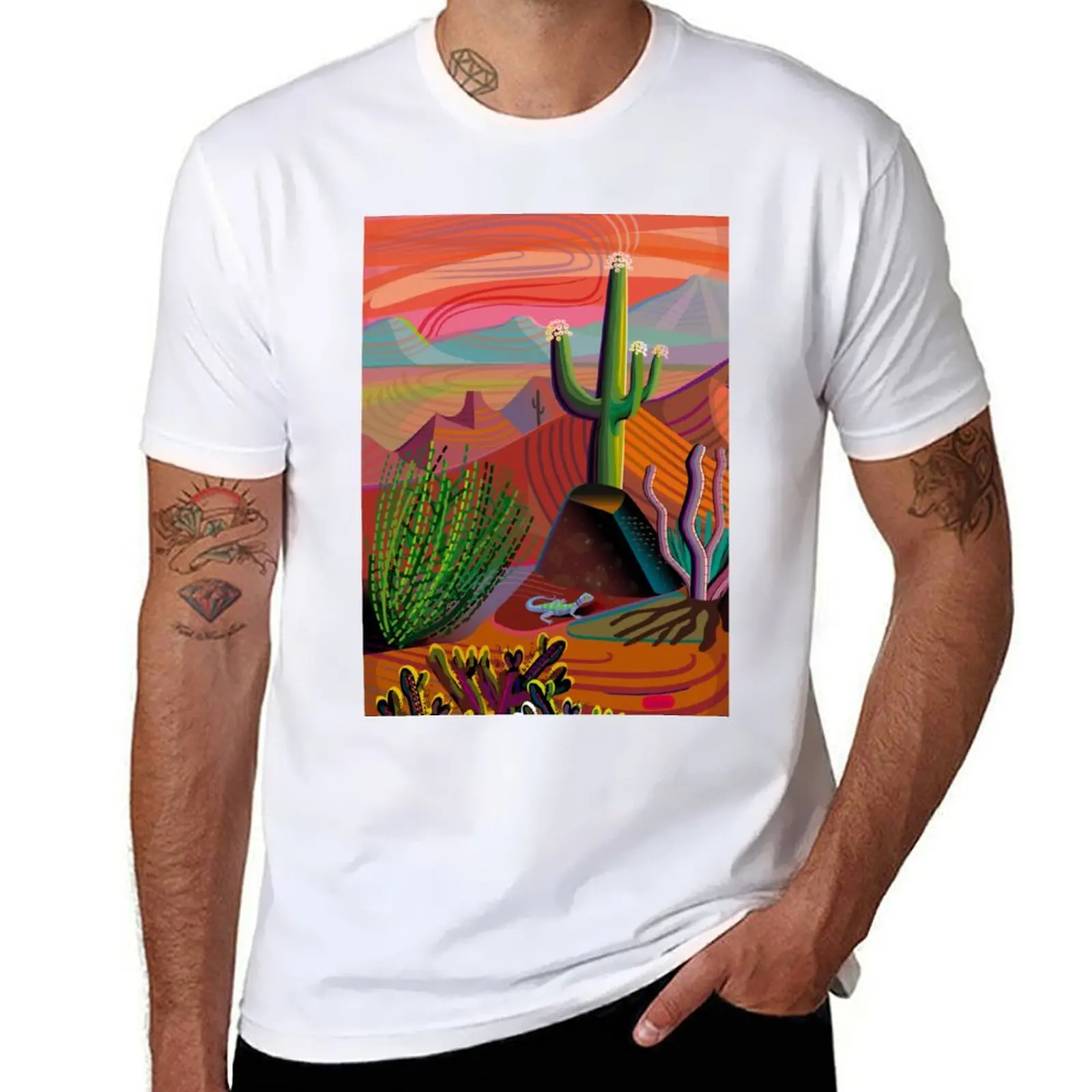 

Gila River Desert Sunset T-Shirt mens graphic t shirts man t shirts cotton t shirts with prints T-Shirt