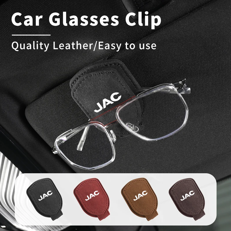 

Car Suede Glasses Clip Auto Sun Visor Eyeglass Hanger Clip For JAC Refine J3 J2 S5 S3 J5 J6 J4 T8 Vapour S2
