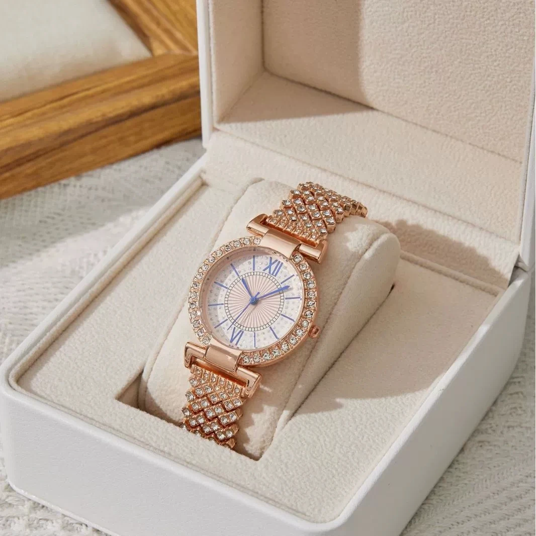 أزياء حجر الراين المرأة ووتش روما مقياس الطلب سوار ساعات الكوارتز Reloj Mujer Relogio Feminino