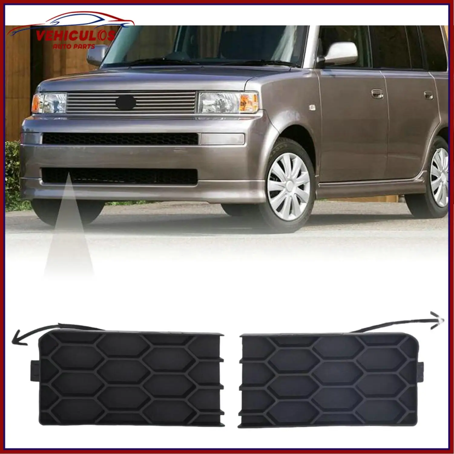 

1Pair Auto Front Left & Right Side Bumper Grille Filler Replacement For Scion XB Base 2004-2006 High Quality Car Accessories