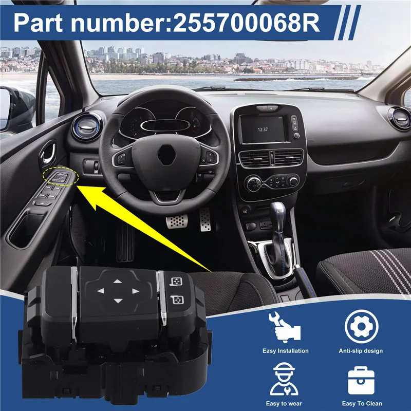 

Эффективная кнопка включения заднего зеркала автомобиля для RENAULT CLIO Mk4 2013-2020 255700068R LHD