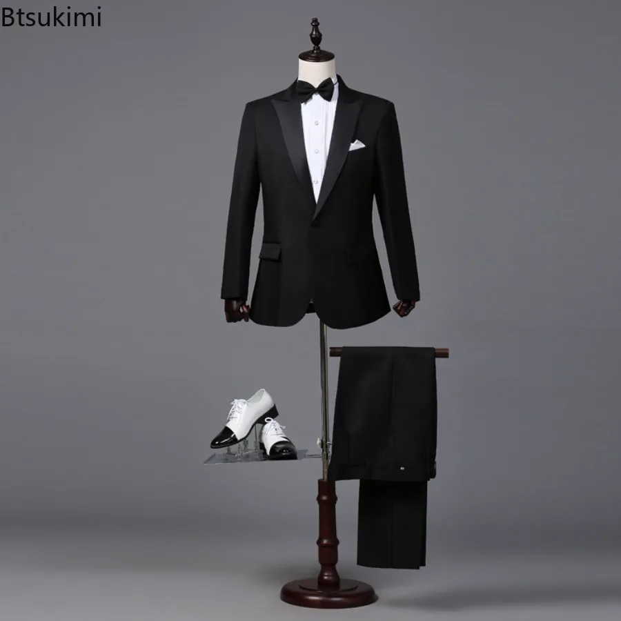 New 2025 Men's Stage Performance Costumes Students Graduation Season Photo Chorus Group Outfits Men Party Dress Two Piece Sets