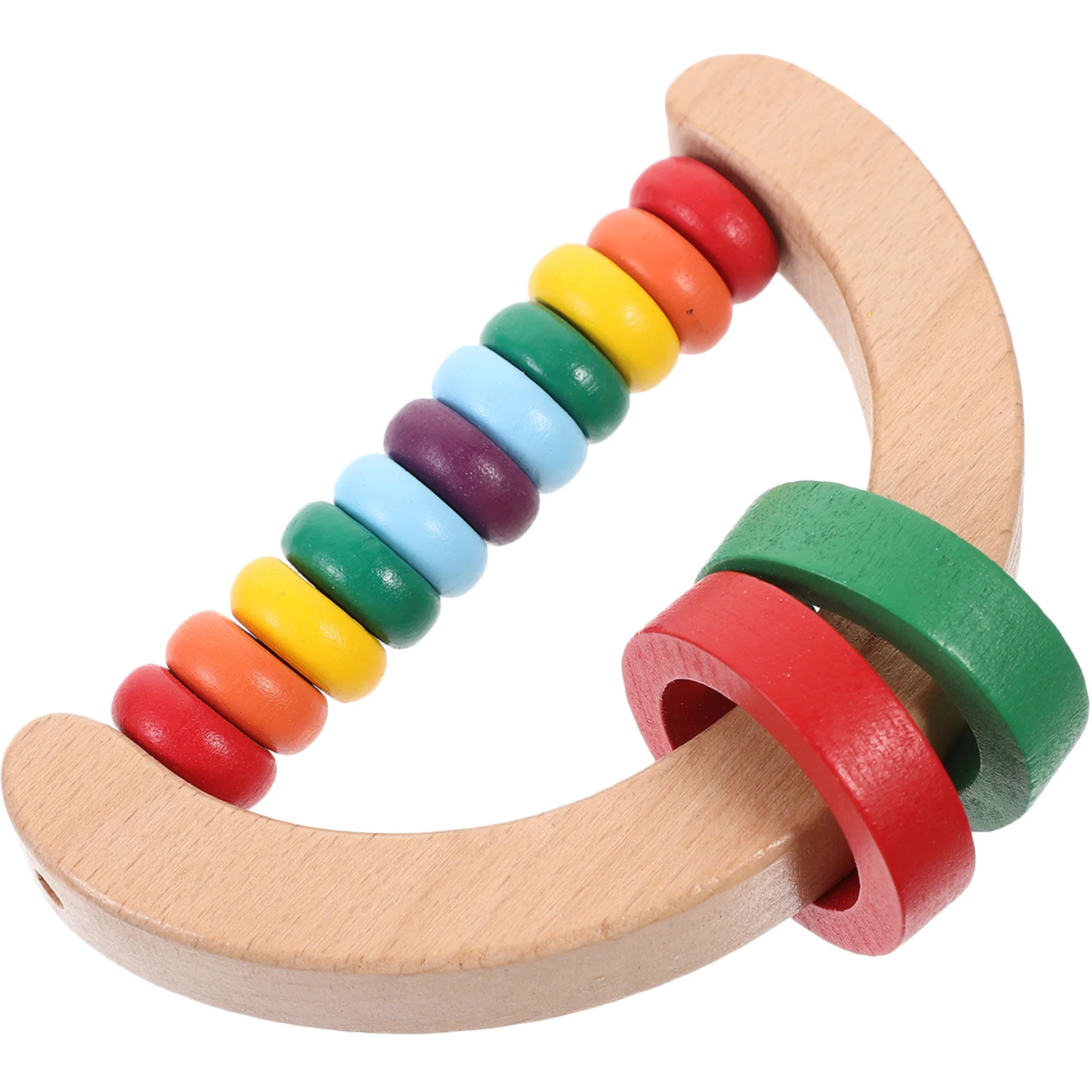 خشخيشة خشبية محمولة خفيفة الوزن تعليمية للأطفال التعلم المبكر الرضع طفل آلة موسيقية استيعاب اللعب