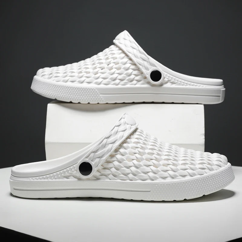 

Nice Park Fitness Male Slides, Elastic Comfort Insole for Light Outdoor Training and Relaxing Evening Community Strolls