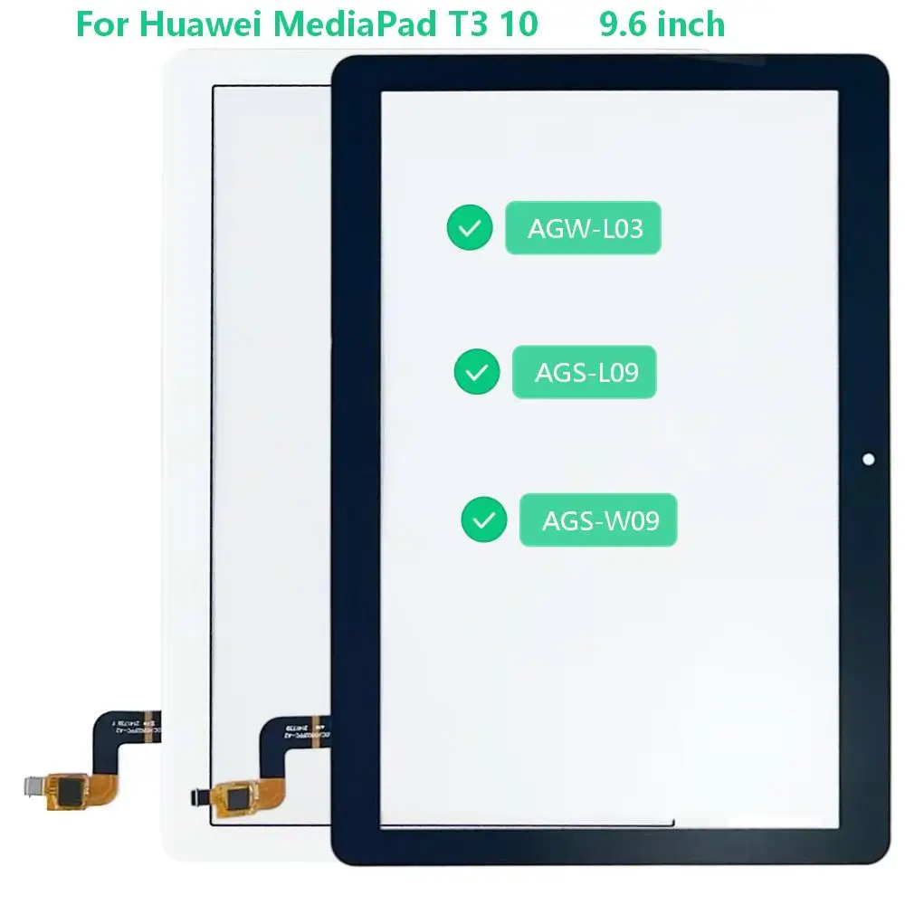 Pantalla táctil AAA para Huawei MediaPad T3 10 9,6 pulgadas AGS-L03 AGS-L09 AGS-W09 + reemplazo de panel de cristal frontal LCD OCA