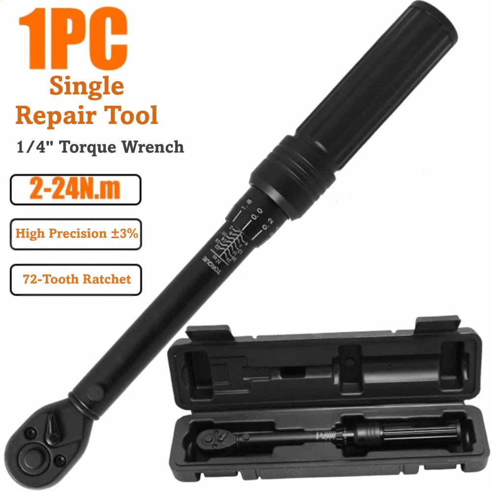 

Динамометрический ключ 2-24 Н·м, калиброванный, с квадратным приводом 1/4 дюйма, профессиональный, для ремонта велосипедов