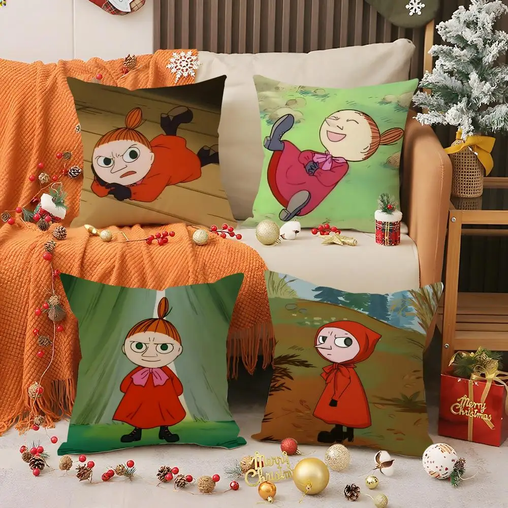 L-Little My CARTOON Pillow Case Silky Elegant Comfort Sofa Bed Invisible Zipper