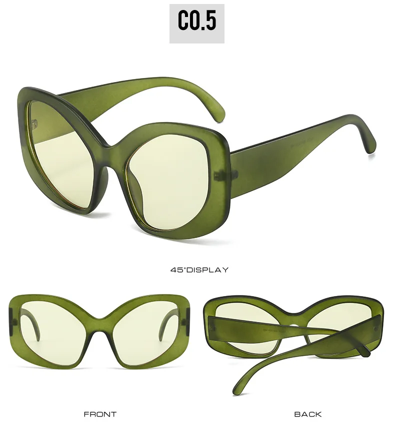 Neue Moderne Cat-Eye Y2K Sonnenbrille für Damen 2026 Luxusmarken-Designer Sonnenbrillen für Damen Übergroße Shades Retro 2000er Jahre Eyewear – Detail 11