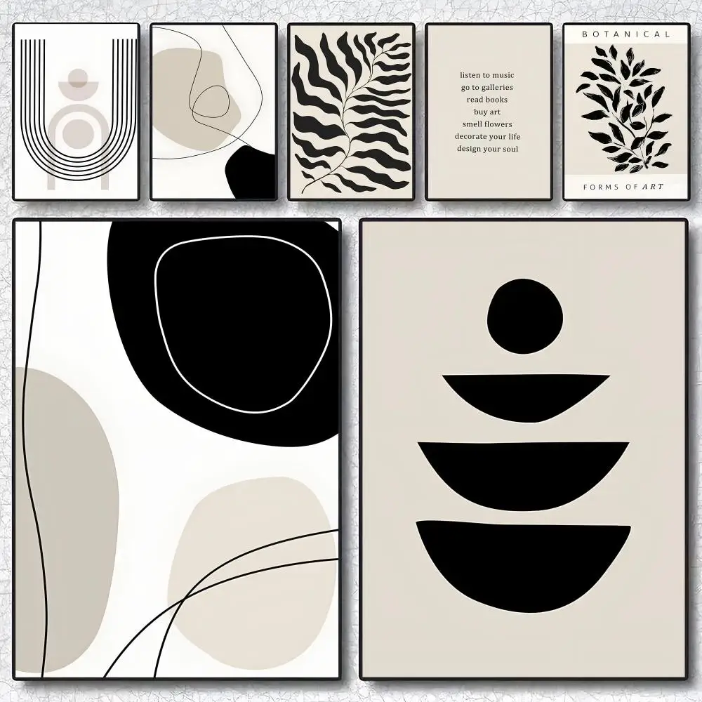 Abstrakte Bohemian Wandkunst Poster Selbstklebende Kunst Wasserfeste Papieraufkleber Kaffeehaus Wanddekoration