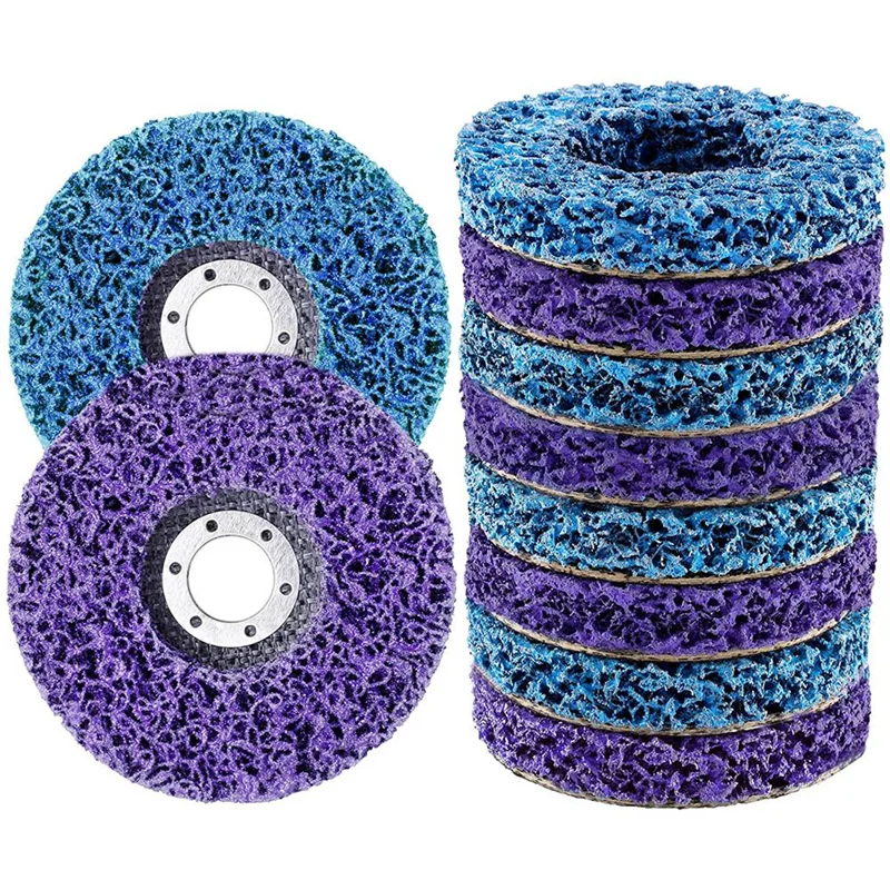 

10 Pack Strip Discs Stripping Wheel for Angle Grinder Clean and Remove Paint Coating Rust Welds Oxidation (4 x 5/8Inch)