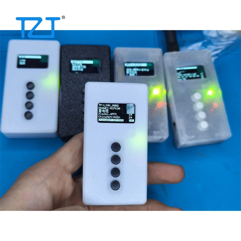 TZT Black/White/Semi-transparen Mini 5G/2.4G Dual Band WiFi Tester BW16 Development Board WiFi Module with 0.96-inch OLED Screen view 2