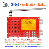DP-666 TEF6686 Radio High Sensitivity Full Band FM AM LW MW SW Shortwave ESP32 RDS 2.8 inch IPS LCD DEEPELEC