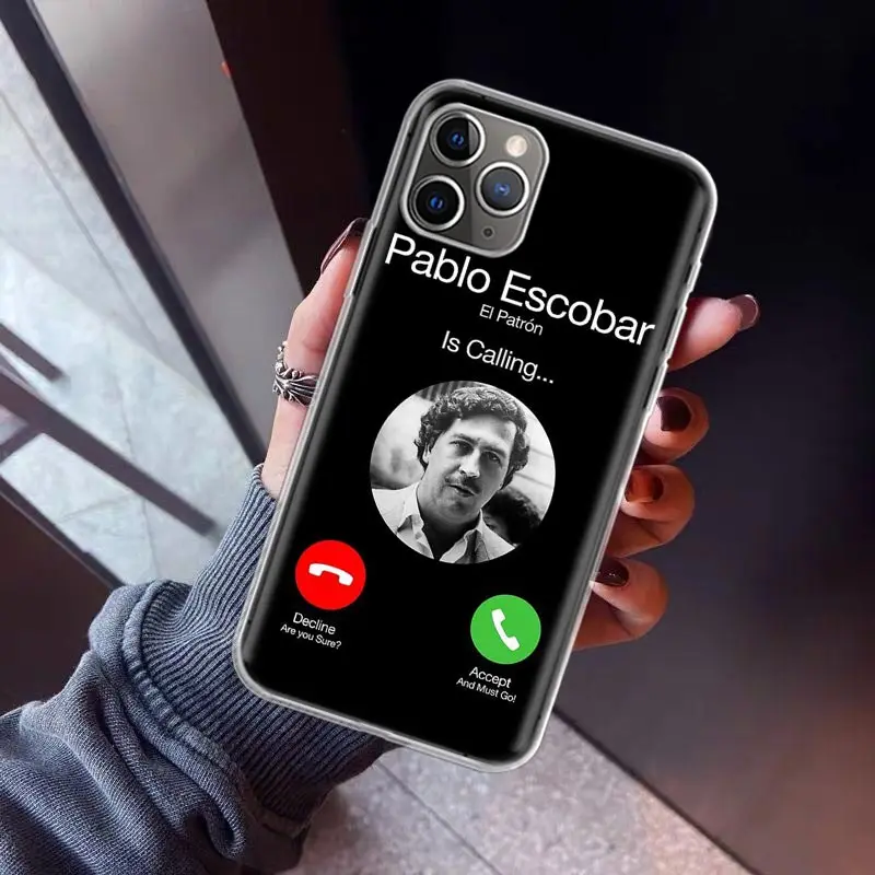 Narcos TV Series Pablo Escobar Phone Case For iPhone 17 Air 11 13 Mini 14 15 Plus 16 12 Pro Max 16E SE 7 8 Pattern Soft TPU Back