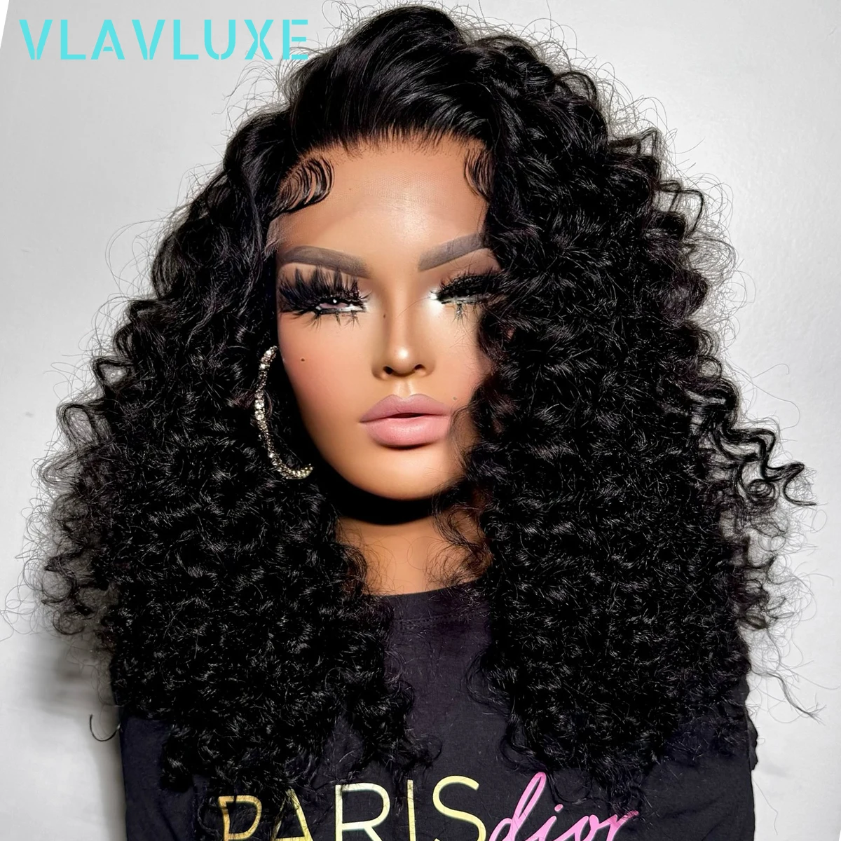 

Deep Wave Glueless Wig Human Hair 13×6 HD Lace Front Wigs 250 Density 30 Inch Wigs For Women Pre cut Kinky Curly 100% Human Hair
