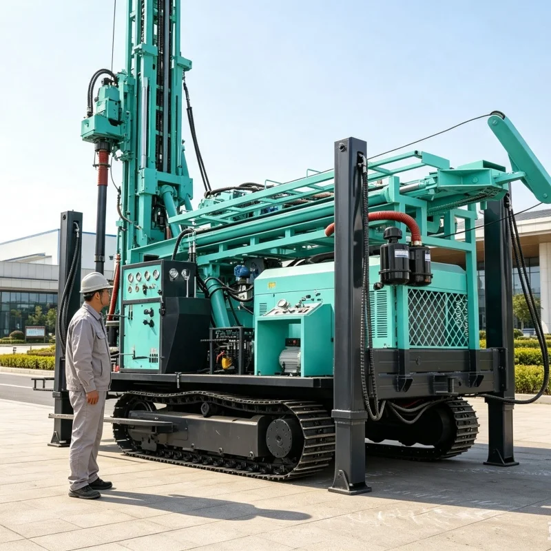 Customized Engineering Pneumatic Water Well Drilling Rig, Percussion Drilling Machine, Water Well Drilling Equipment
