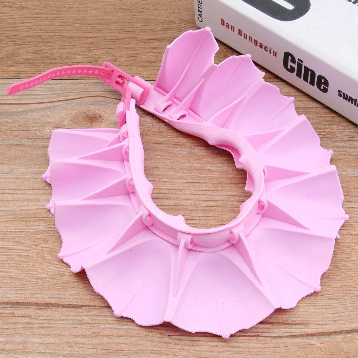 

Водонепроницаемая детская шапочка для мытья волос, регулируемая ТПЭ, розовая, мягкая, прочная, безопасная, предотвращает воду, шампунь, глаза, уши, душ для ребенка