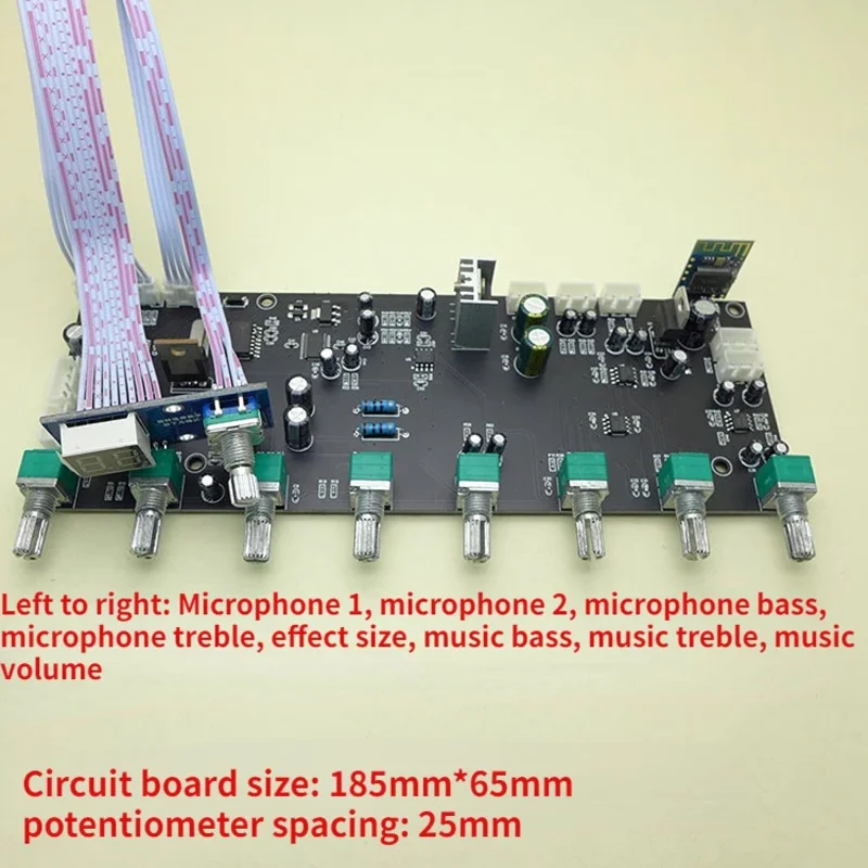 100 Kinds of Effects DSP Digital Reverberation Board, Karaoke Speaker, Microphone, Music Pre-board, Dual Power Supply