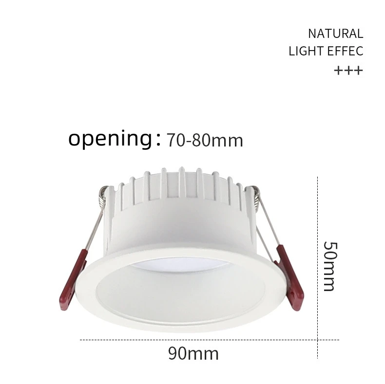 Round Anti-Glare Led SMD2835 Recessed Downlights 7w 10w Hole Size 7cm Ceiling Lamp Spotlights for Indoor Lighting view 4