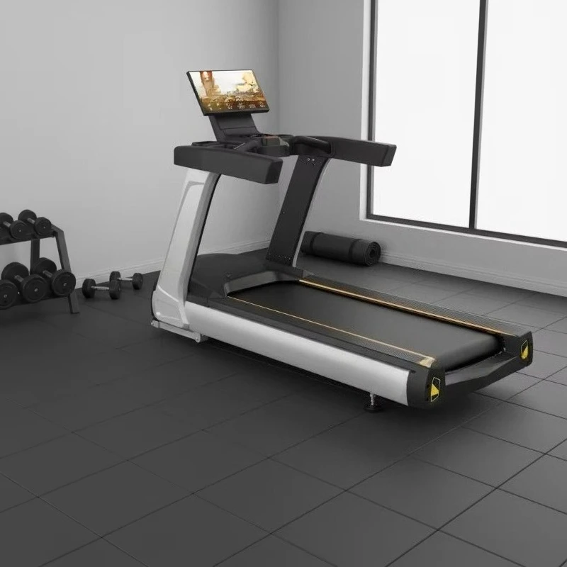 Bodybuilding Motorized Fitness Treadmill with  Screen 150kg Capacity Slope Function-Home Equipment