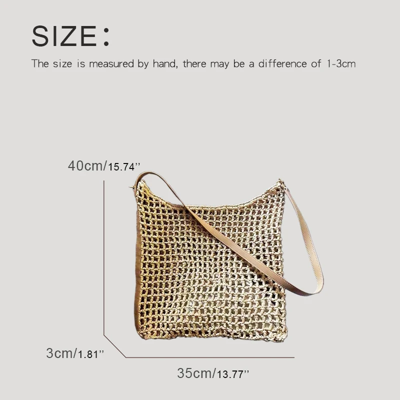 MEDIOW Bohemian Beach Bags For Women Luxury Designer Handbag Purses 2024 New In Hollow With Inner Pocket Large Capacity Shoulder