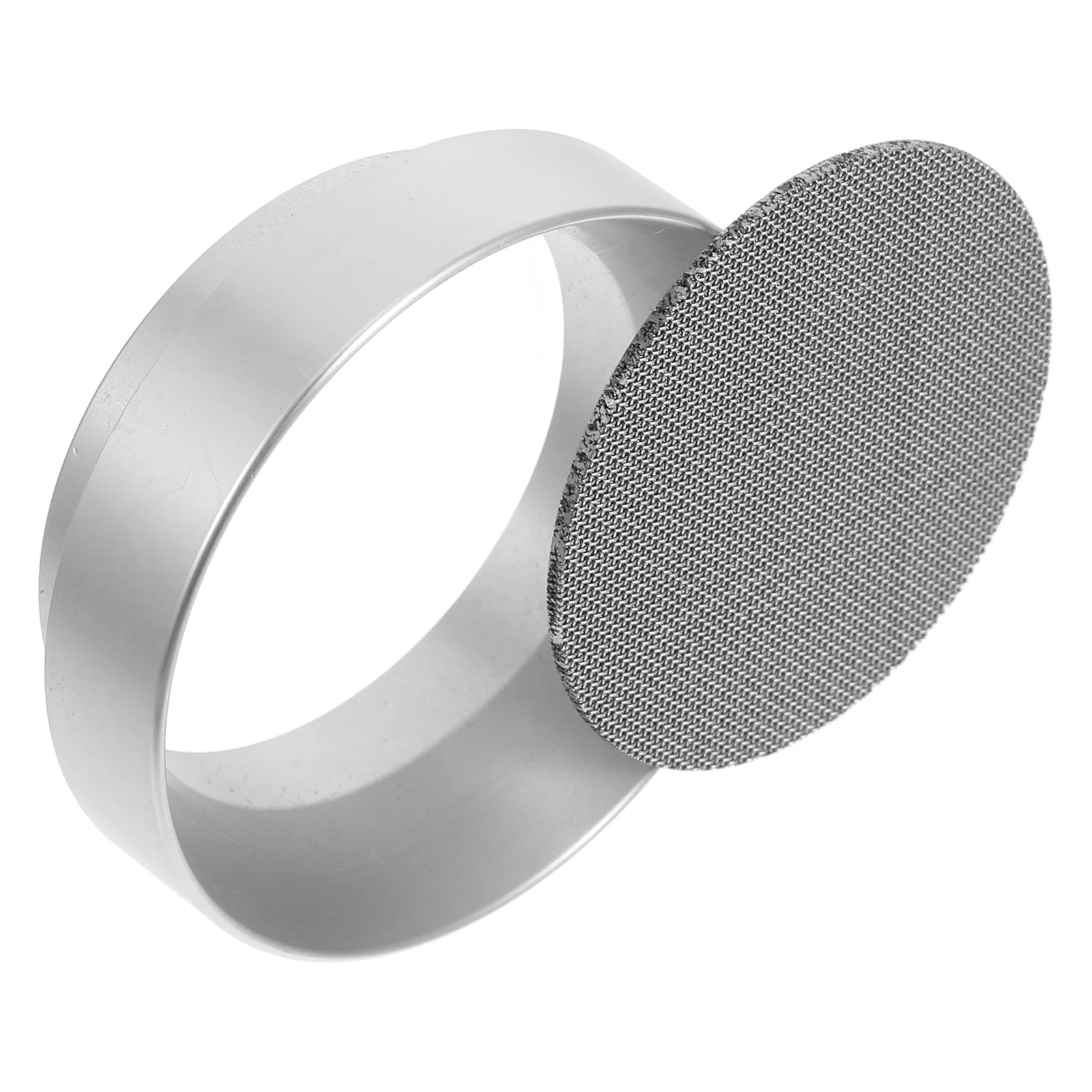 

Filter Coffee Handle Powder Ring Feeder Case Silver Holders for Counter Organizer