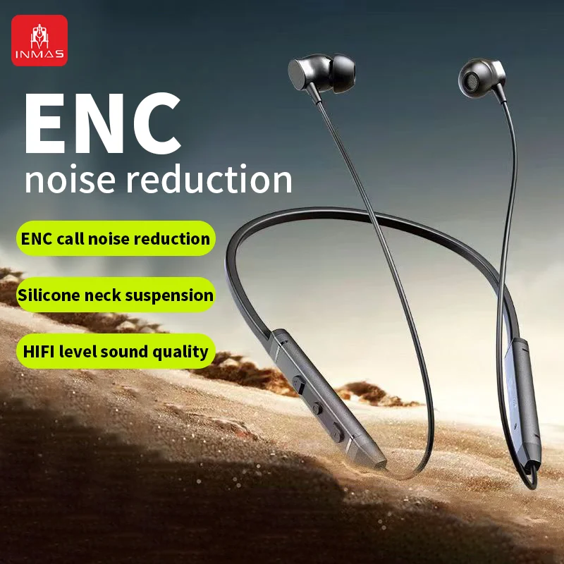 INMAS A8 Pro ANC Wireless Earphones LED Screen Noise Cancelling Bluetooth5.4 Headphones Sports Earbuds With Mic For Android iOS