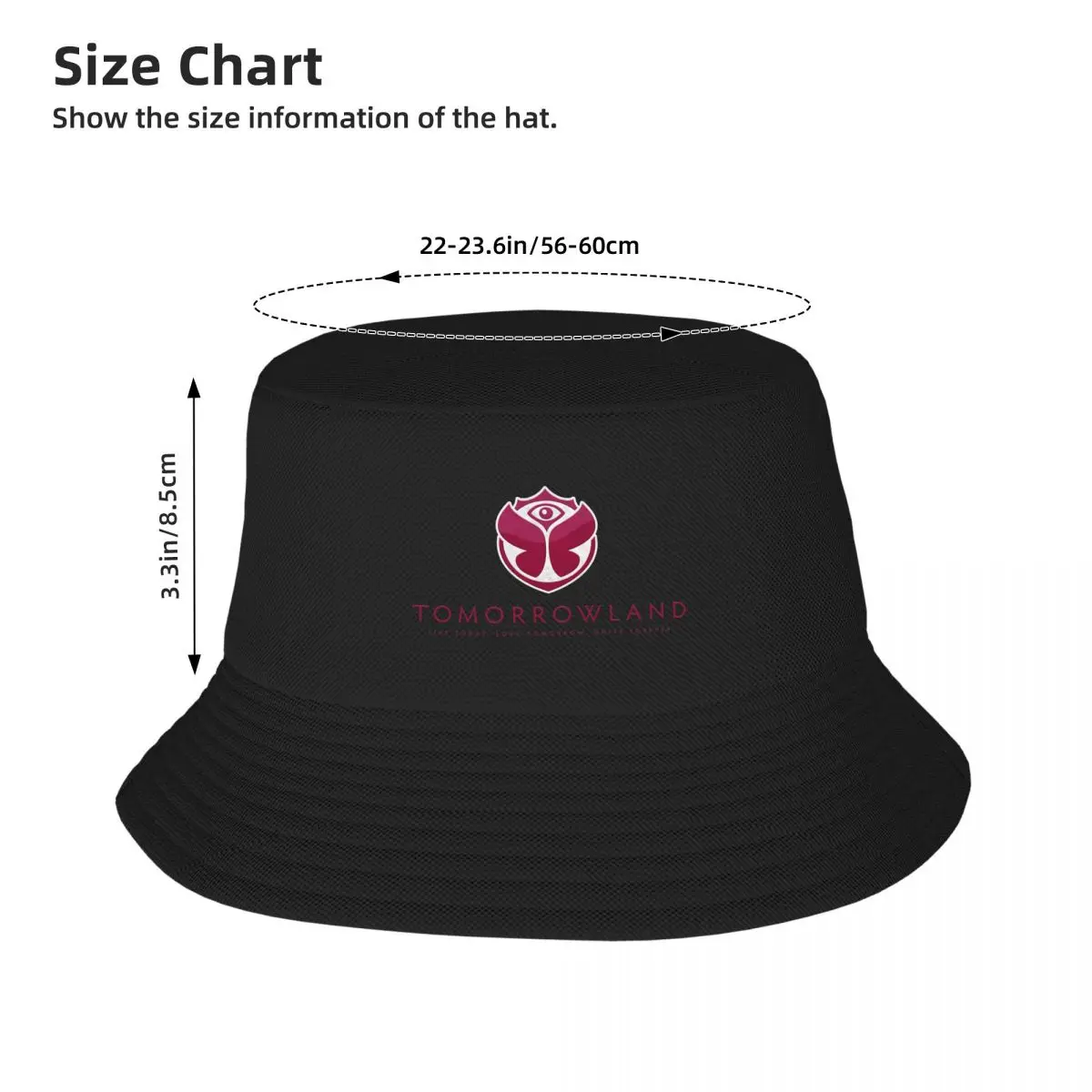 Bucket Hat Tomorrowland Vocation Getaway Headwear Vacation Fishing Caps Electronic Dance Music Festival Bob Hat Birthday Gift