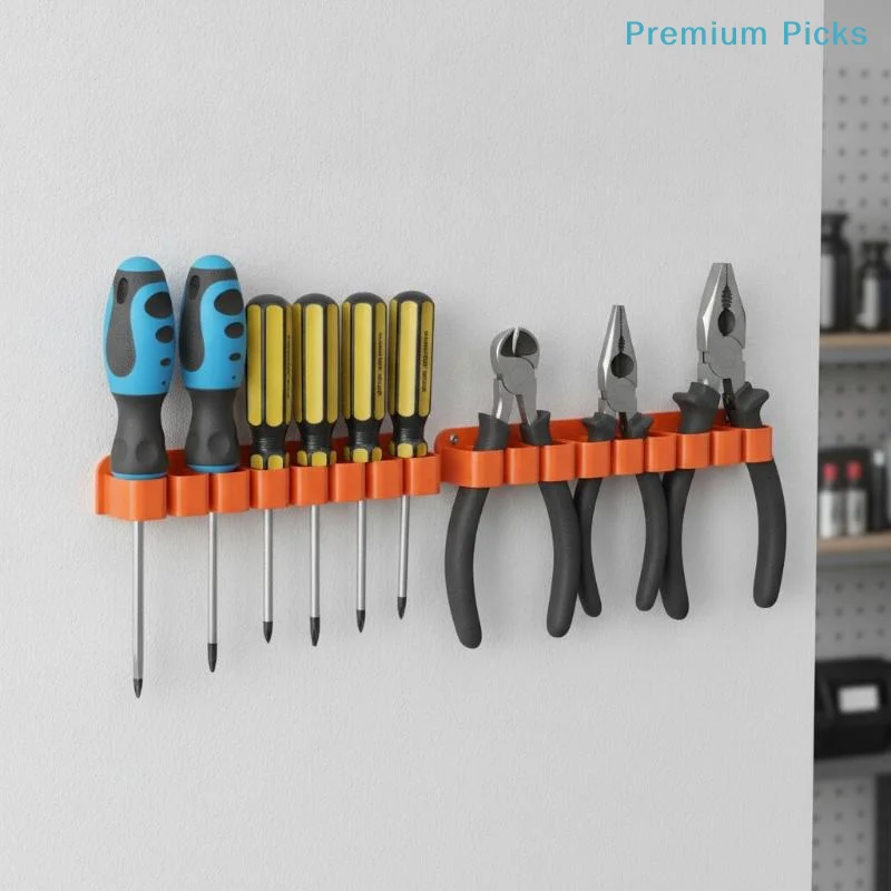 portableWall Mounted Plastic Wrench Organizer 7 Slots Anti-Scratch Durable Tool Rack for Garage Workshop Home Use