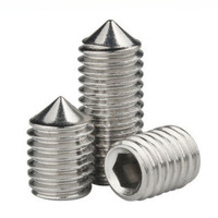 Hexagon Socket Set Screws Cone Point Grub Screw M2 M2.5 M3 M4 M5 M6 M8 M10 M12 304 Stainless Steel Allen Head Hex Socket Screw