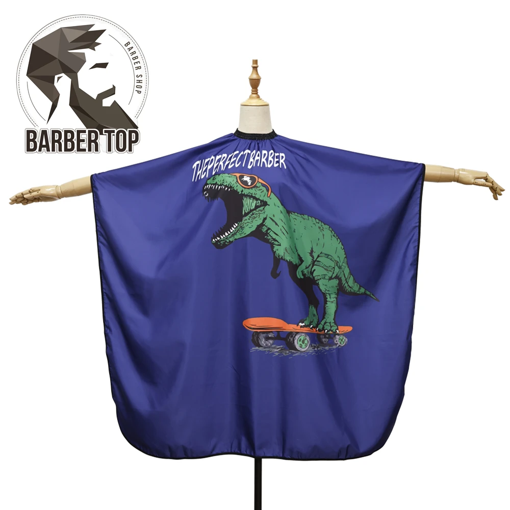 Kids Hairdressing Cape Cartoon Pattern Haircutting Cloth Salon Waterproof Barber Apron Children Hair Dyeing Styling Tools
