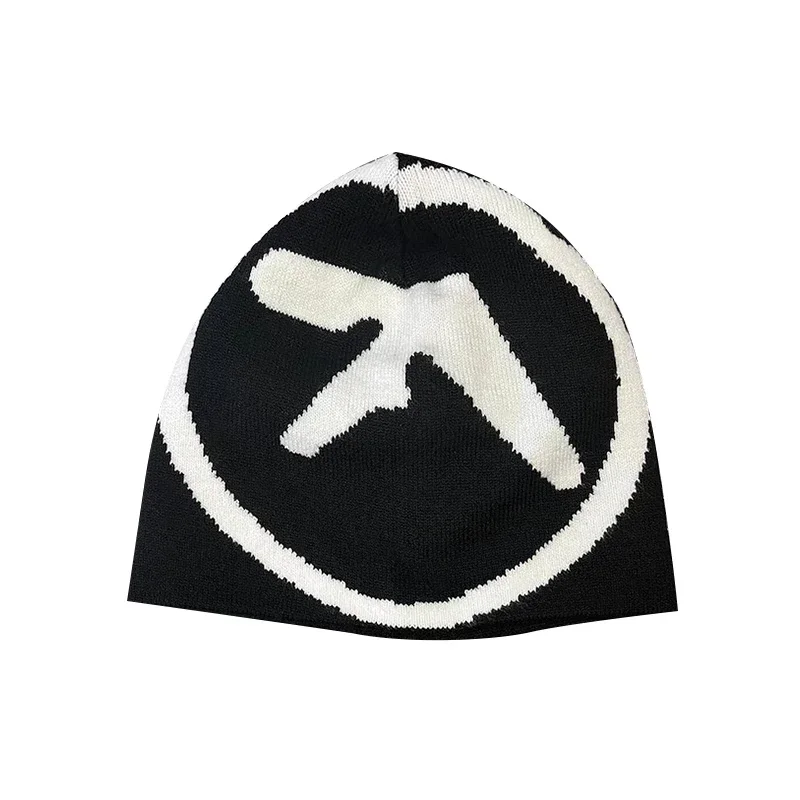 Aphex Twin Women Hat Knitting Beanies Caps For Men Y2k Streetwear Winter Fashion Pullover Kpop Vintage Goth Warm Hip Hop Unisex