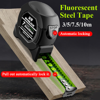 3/5/7.5/10m Self-Locking Fluorescent Tape Measure High Precision Steel Tape Measure Thickened Anti Cutting Wear-resistant Ruler
