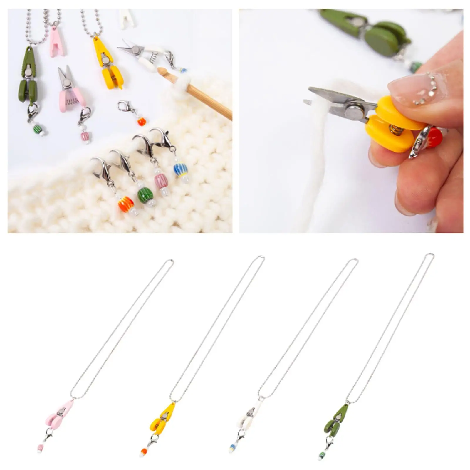 Mini Scissors with Cover Hanging Neck Pocket Versatile Compact with Marking Buckle for Stitch Trimming Snips Yarn Sewing DIY