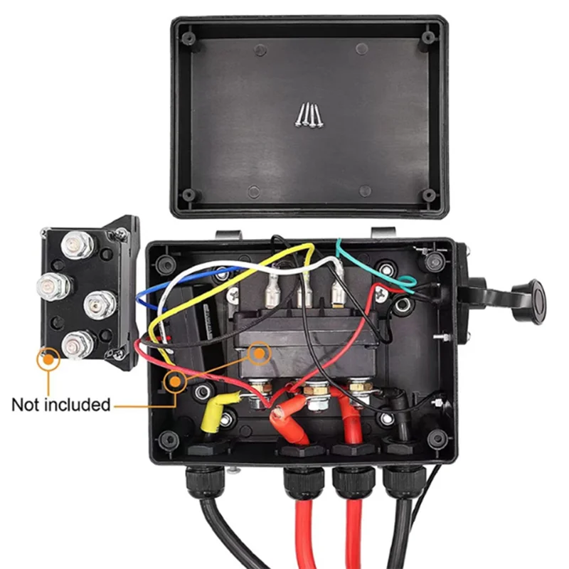 Contattore remoto per verricello universale in plastica 12V 500A Relè solenoide di controllo per verricello da 12000 libbre Recupero remoto wireless doppio