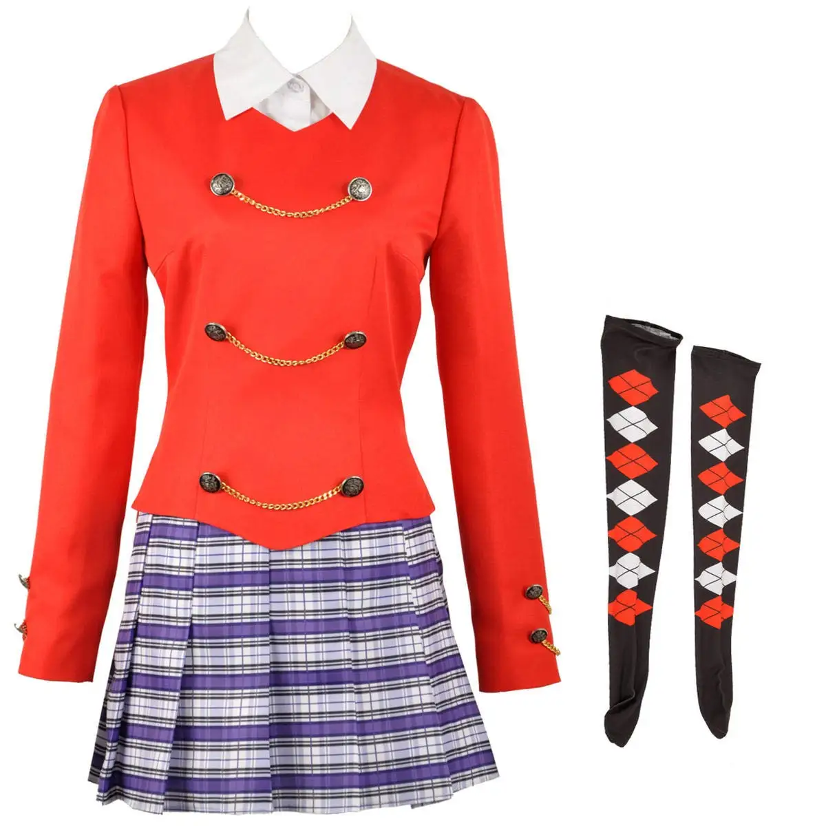 Movie Heathers The Musical Rock Chandle Mcnamara lexus Duke Costume Cosplay Girl Stage Dress Halloween School Uniform Clothes