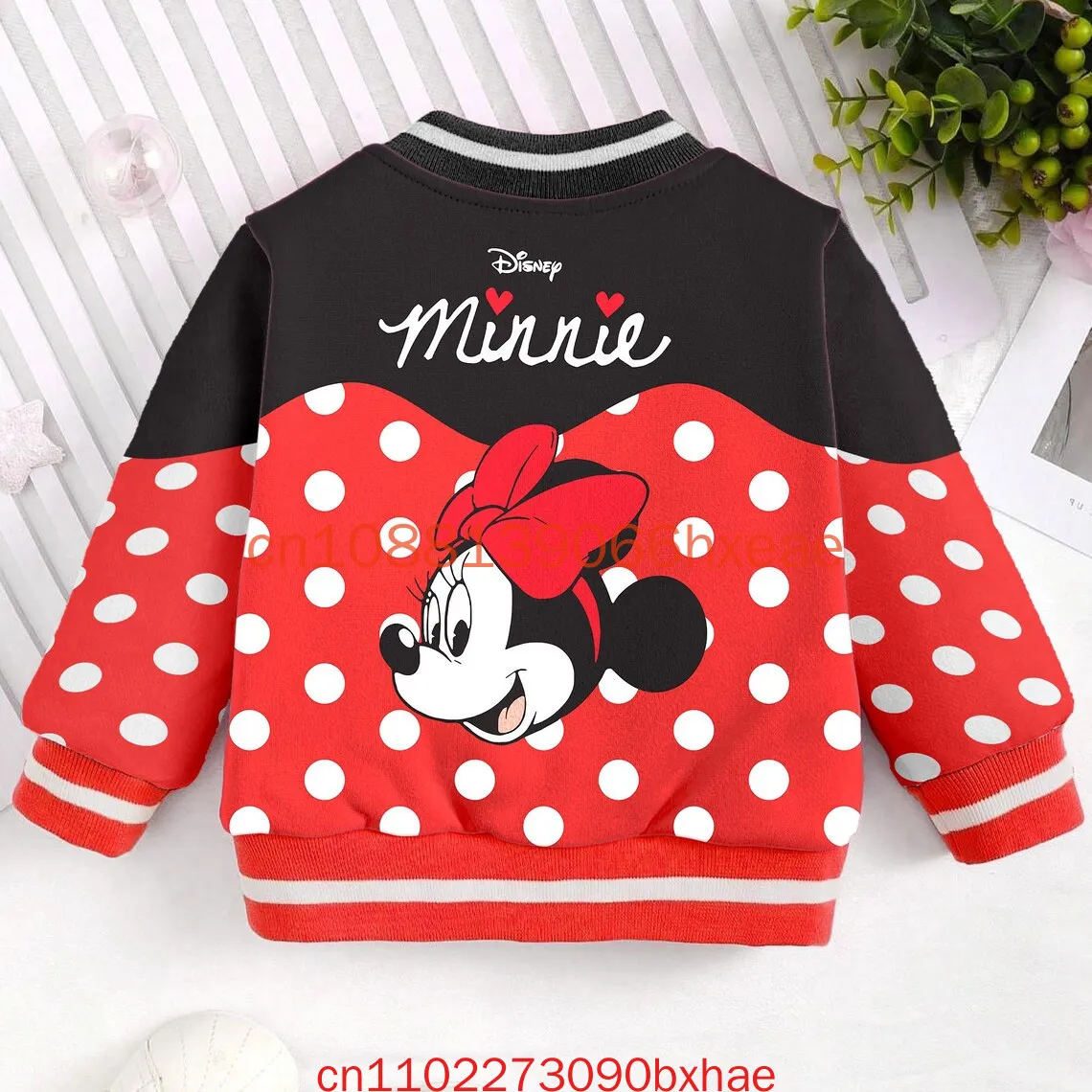 

Minnie Valentine Pink With Leopard Animal Kingdom Classic Kids and Youth Baseball Jacket